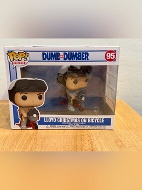 Funko Pop Rides Dumb and Dumber Lloyd Christmas on Bicycle #95 Vinyl Figure